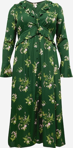 River Island Plus Sukienka koszulowa w kolorze zielony: przód