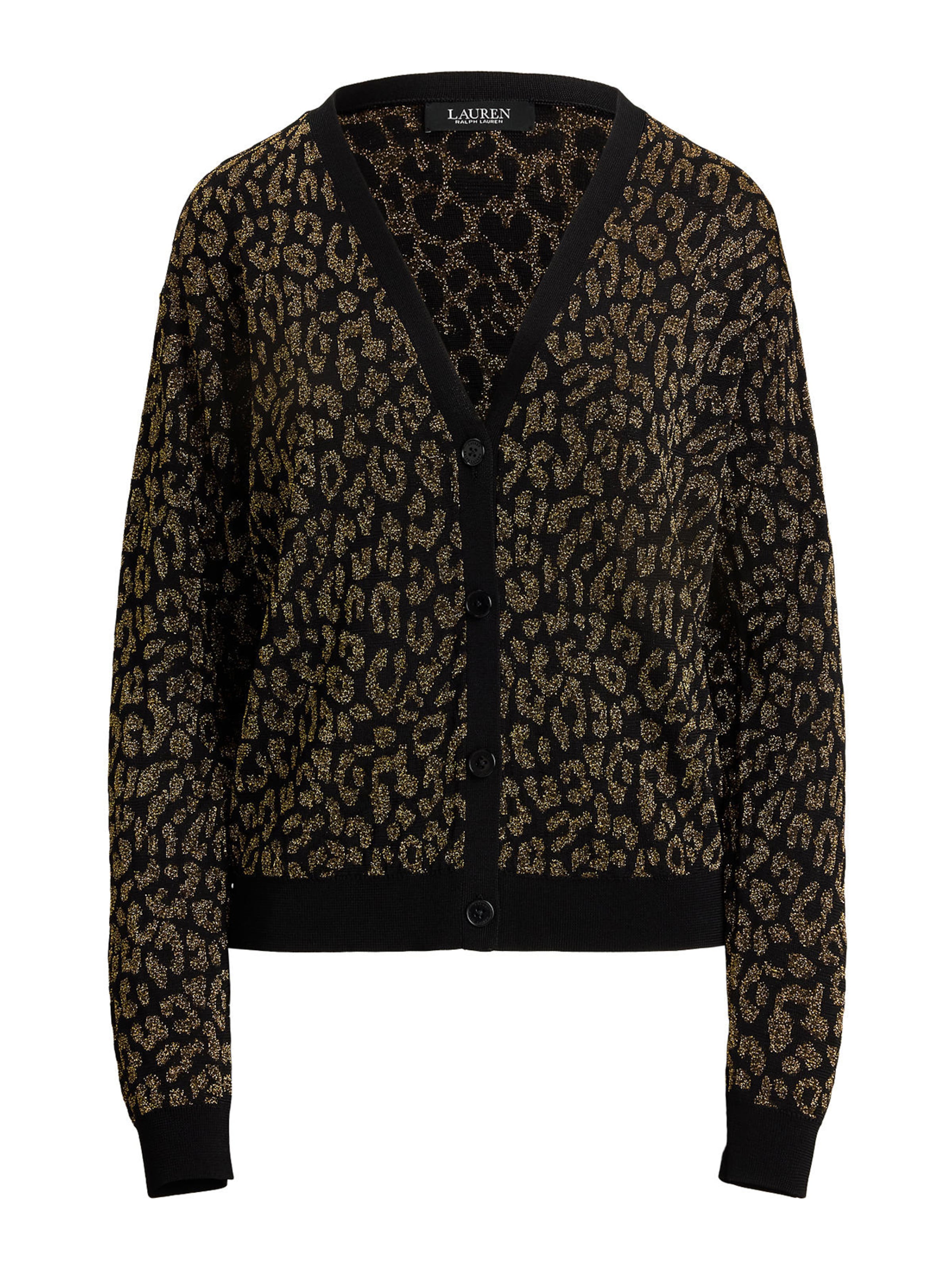 Lauren Ralph Lauren Πλεκτή ζακέτα 'PARRIE' σε μαύρο: μπροστά