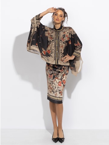 JIORO Tunic 'MIDNIGHT BUTTERFLIES' in Black