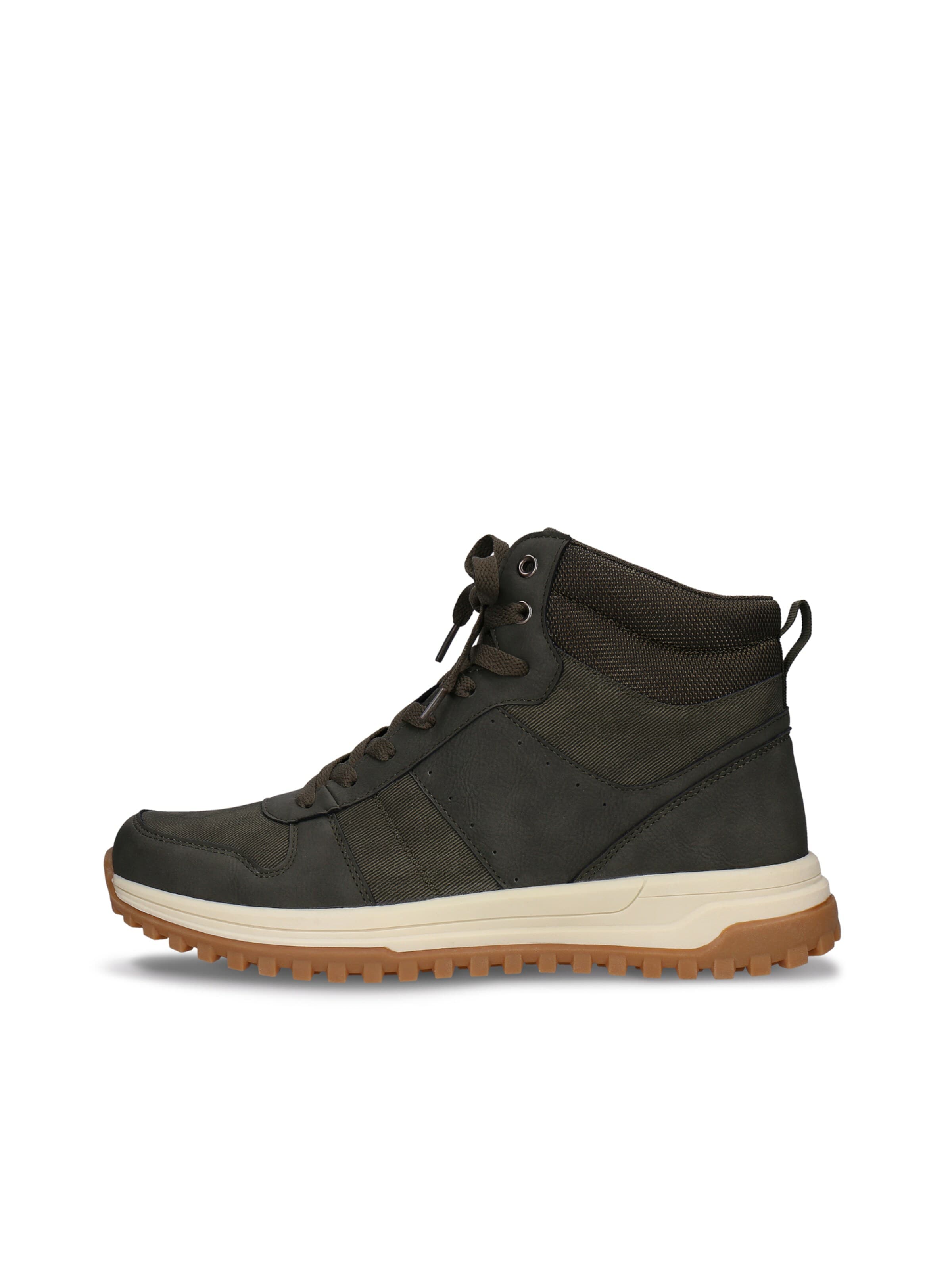 nae Vegan Shoes Lace-up boot 'EBAN Green' in Green: front