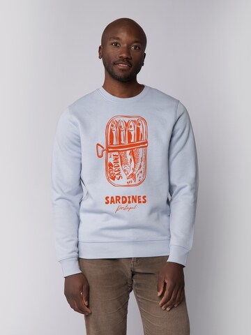 Watapparel Sweatshirt 'Sardines Portugal' in Blauw: voorkant