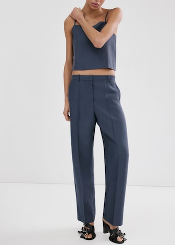 MANGO Wide Leg Hose 'Tempo' in Blau