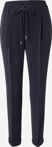 BOSS Regular Pleated Pants 'Tariyana' in Blue: front