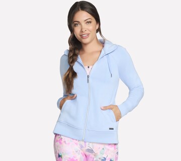 SKECHERS Zip-Up Hoodie in Blue: front
