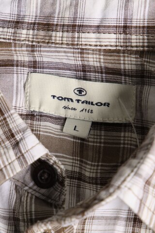 TOM TAILOR Button Up Shirt in M in Grey