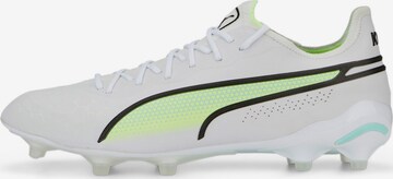 Scarpa da calcio 'KING ULTIMATE' di PUMA in bianco: frontale