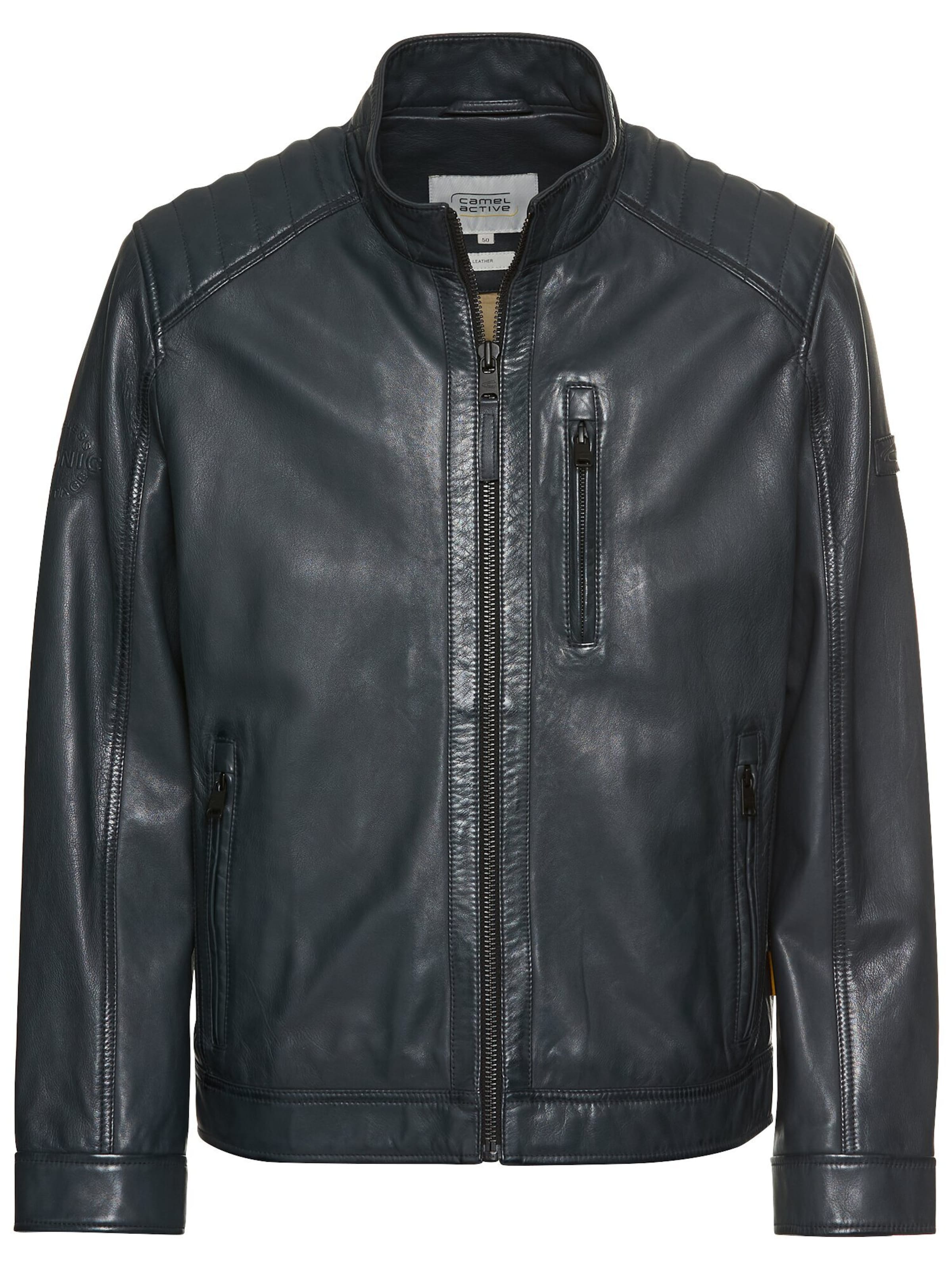 CAMEL ACTIVE Lederjacke in Blau: Vorderseite