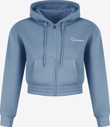 Smilodox Zip-Up Hoodie 'Eleen' in Blue: front