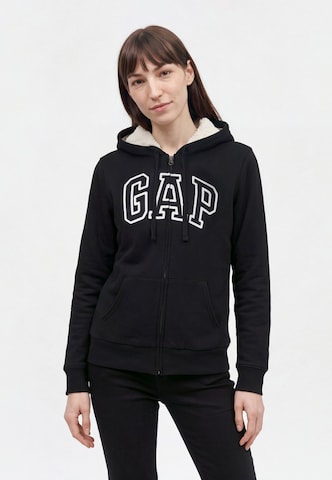 Gap Tall Sweat jacket 'HERITAGE' in Black: front