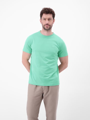 LERROS Rundhals T-Shirt aus Baumwolle in Grün: Vorderseite