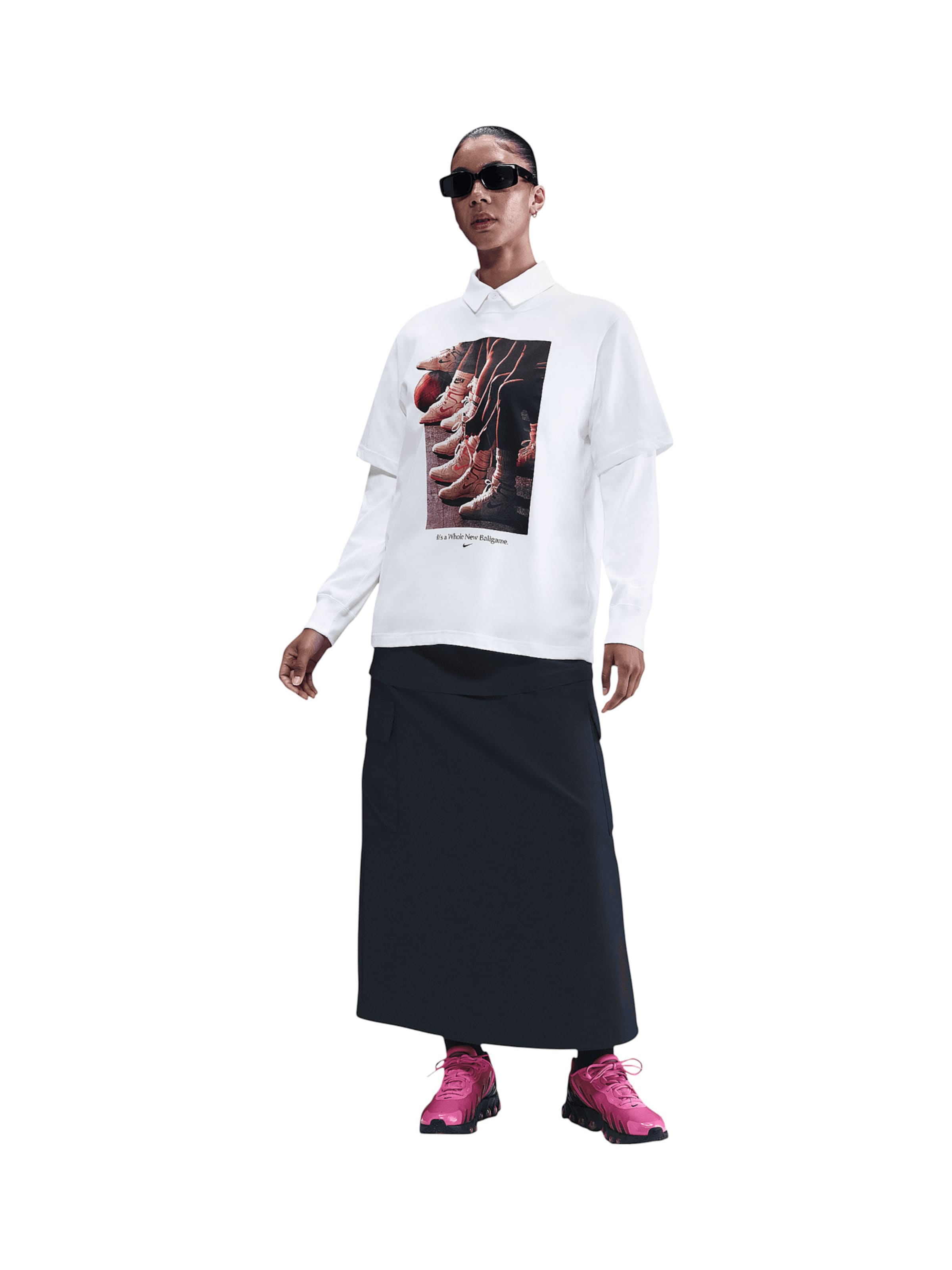 NIKE Performance shirt in White: front