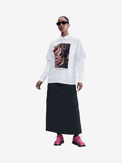 NIKE Funktionsshirt in grau / dunkelorange / schwarz / weiß, Produktansicht