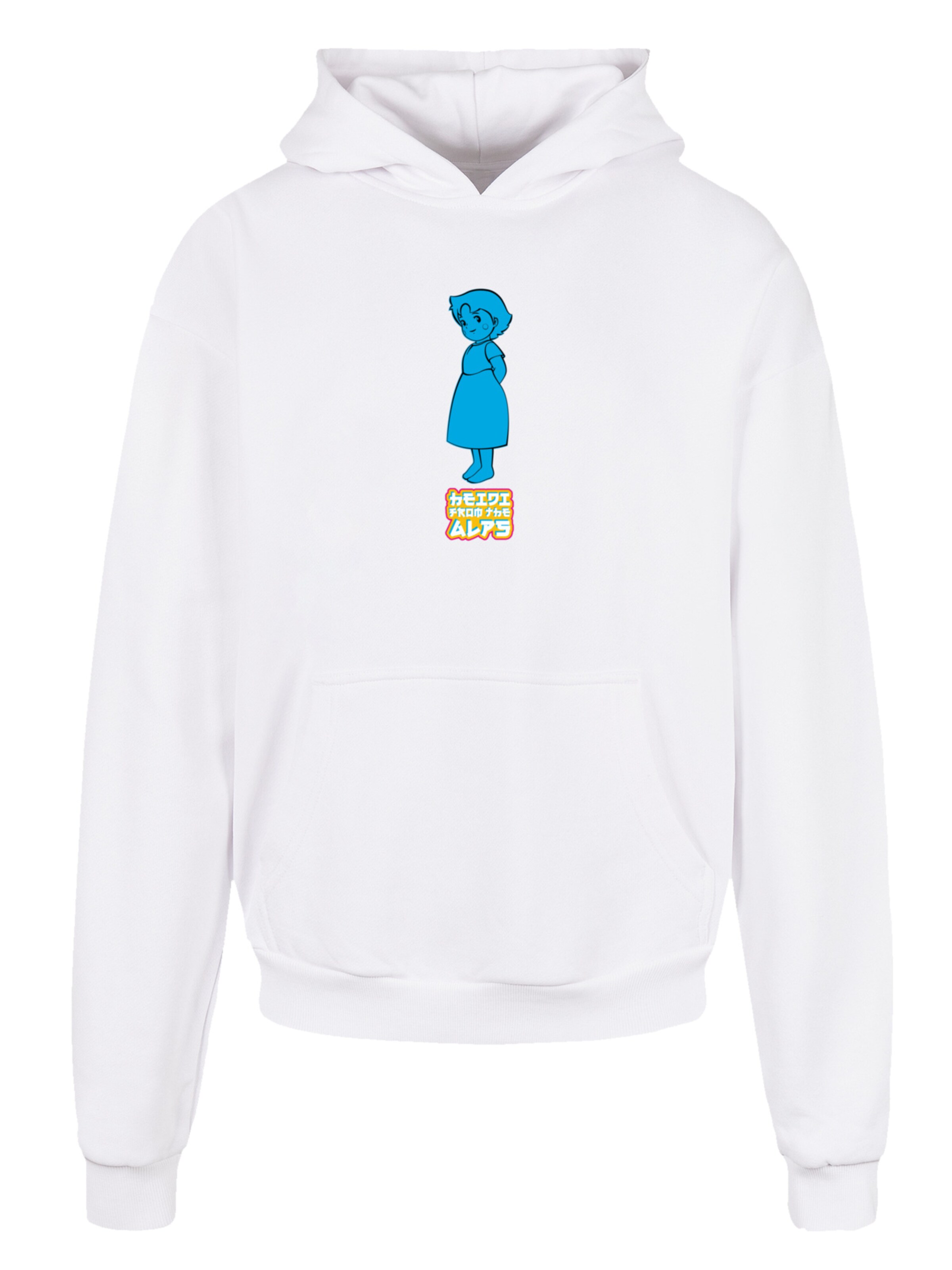 Sweat-shirt 'Heidi From The Alps Heroes of Childhood' F4NT4STIC en blanc : devant
