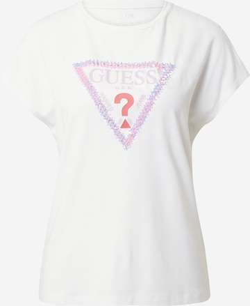 GUESS - Camiseta en blanco: frente