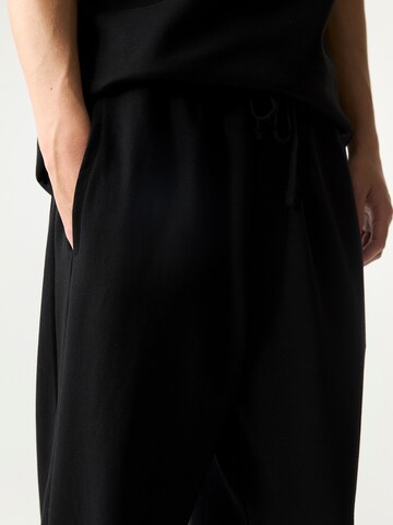 Wide Leg Pantalon Pull&Bear en noir