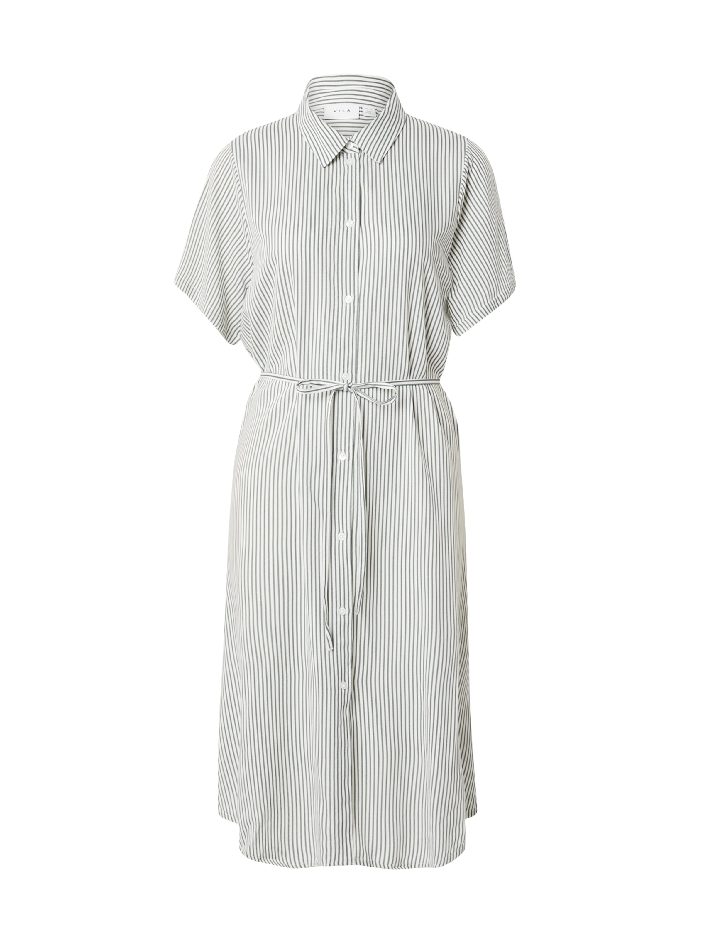 VILA Рокля тип риза в бяло: отпред
