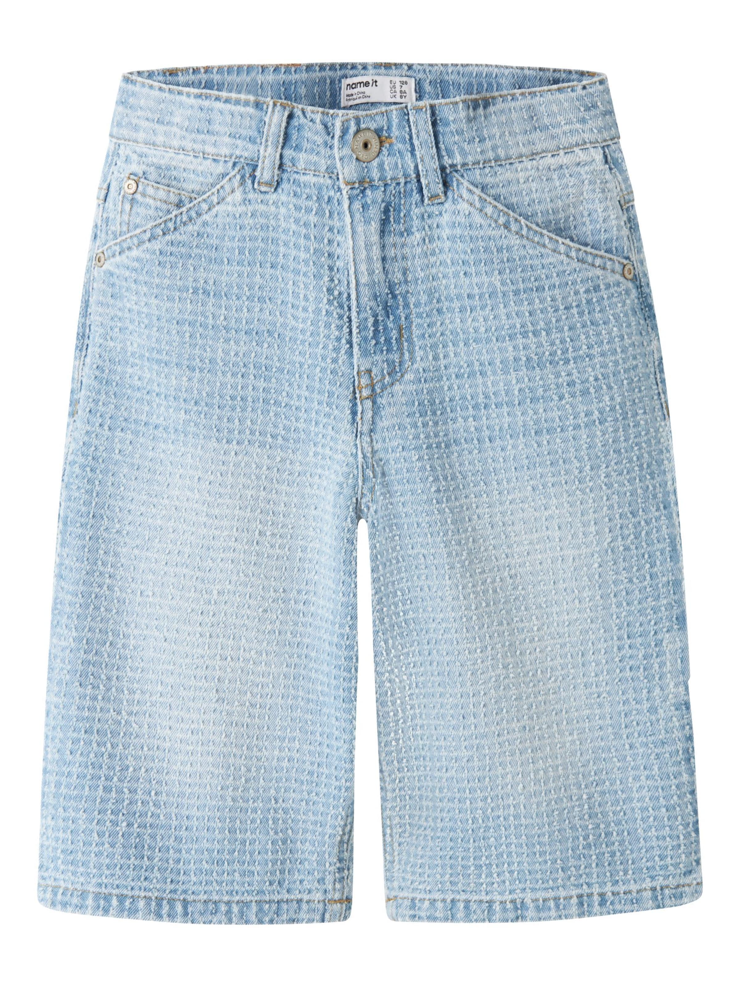 NAME IT - Pierna ancha Pantalón en azul: frente