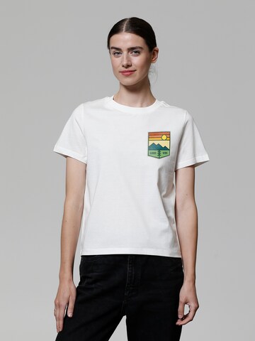 Maglietta 'Good Vibe' di Watapparel in bianco: frontale