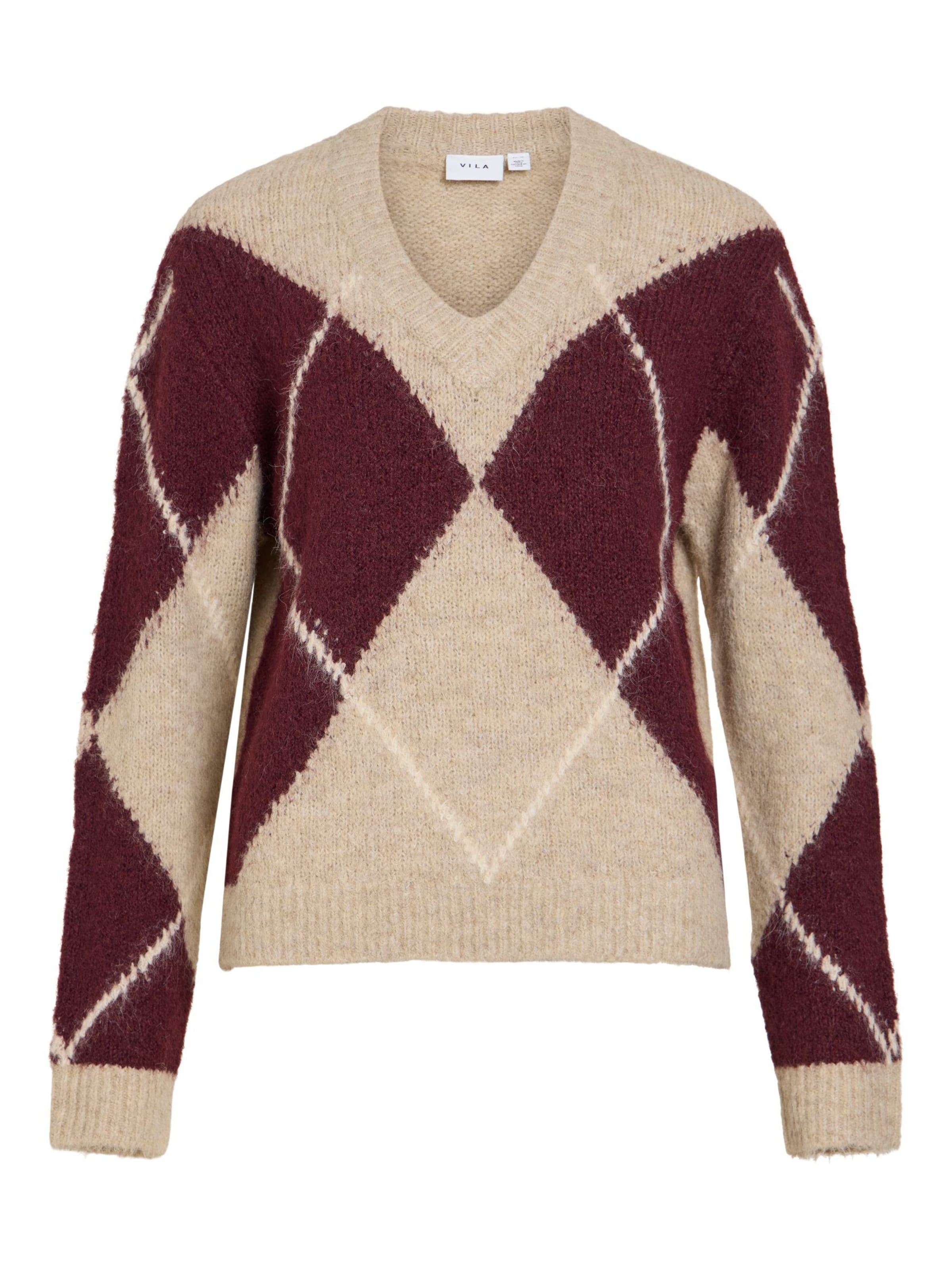 VILA Pullover in M in beige / braun, Produktansicht