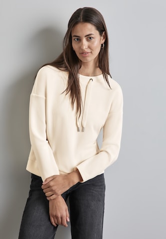 STREET ONE Sweatshirt in Weiß: Vorderseite