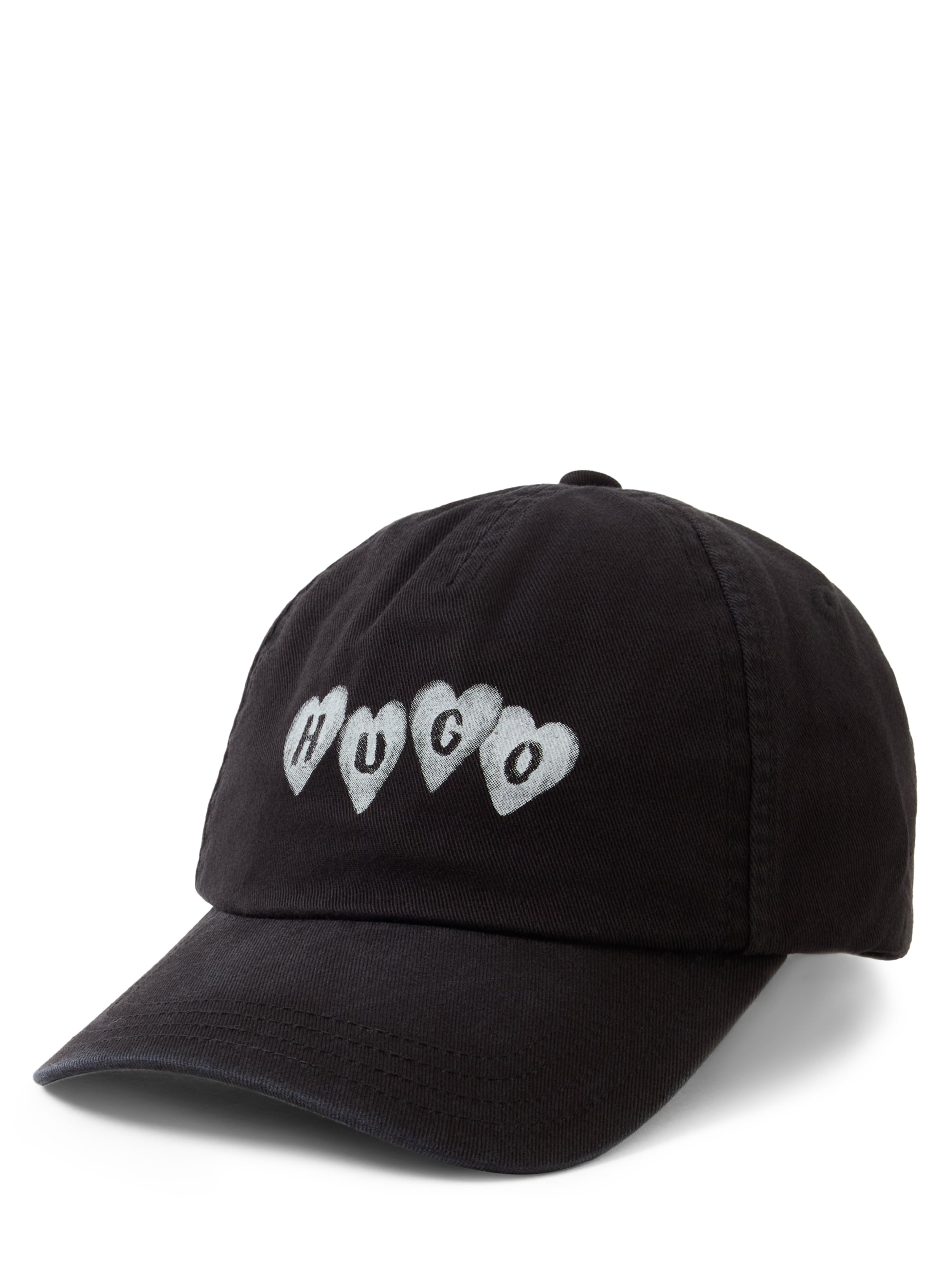 HUGO Cap in Schwarz: Vorderseite
