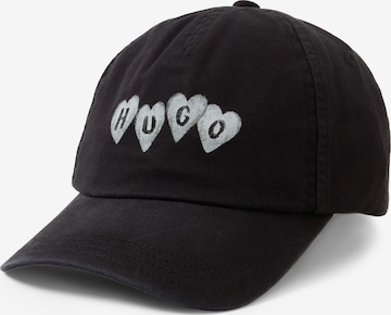 HUGO Cap in Schwarz: Vorderseite