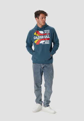 Oldskull Sweatshirt 'Retro Tokyopolis' in Groen