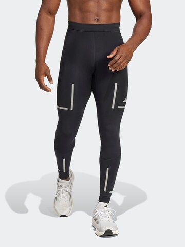 Skinny Pantalon de sport 'Ultimate Hi Vis' ADIDAS PERFORMANCE en noir : devant