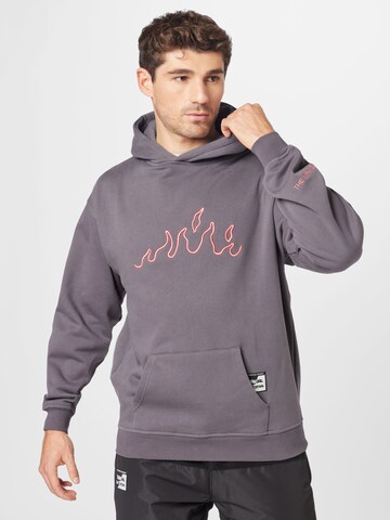 Grimey Sweatshirt  'SNOW FOX' in Grau: predná strana