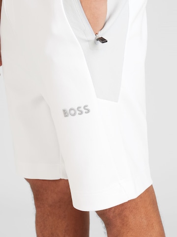 BOSS Green Loosefit Παντελόνι 'Headlo 1' σε λευκό