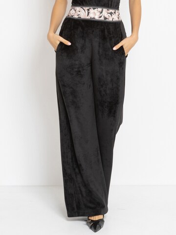 JIORO Wide leg Broek 'ESSENTIALS' in Zwart
