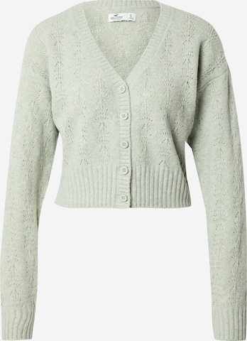 HOLLISTER Knit cardigan in Green: front