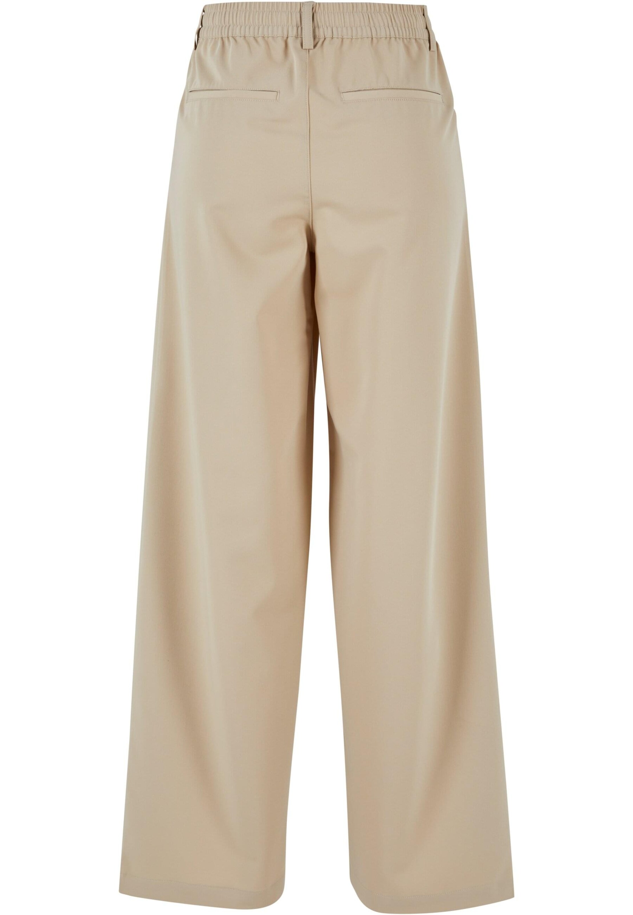 Urban Classics Wide leg Trousers in Beige