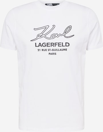 Karl Lagerfeld Μπλουζάκι σε λευκό: μπροστά