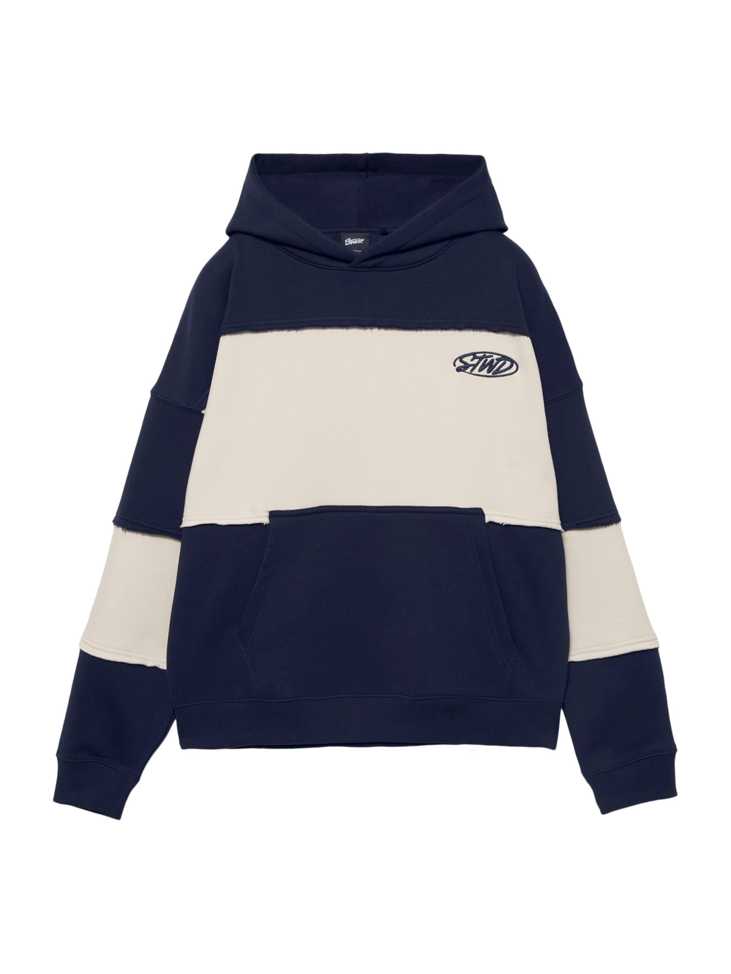 ekrü / tengerészkék Pull&Bear Tréning póló 'STWD COMMUNITY EAST', Termék nézet