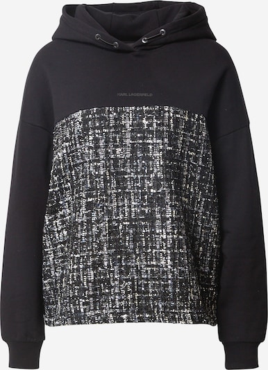 Karl Lagerfeld Sweatshirt 'Boucle' in schwarz / schwarzmeliert, Produktansicht