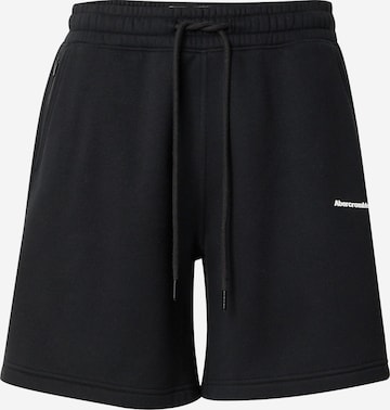 Abercrombie & Fitch - regular Pantalón en negro: frente