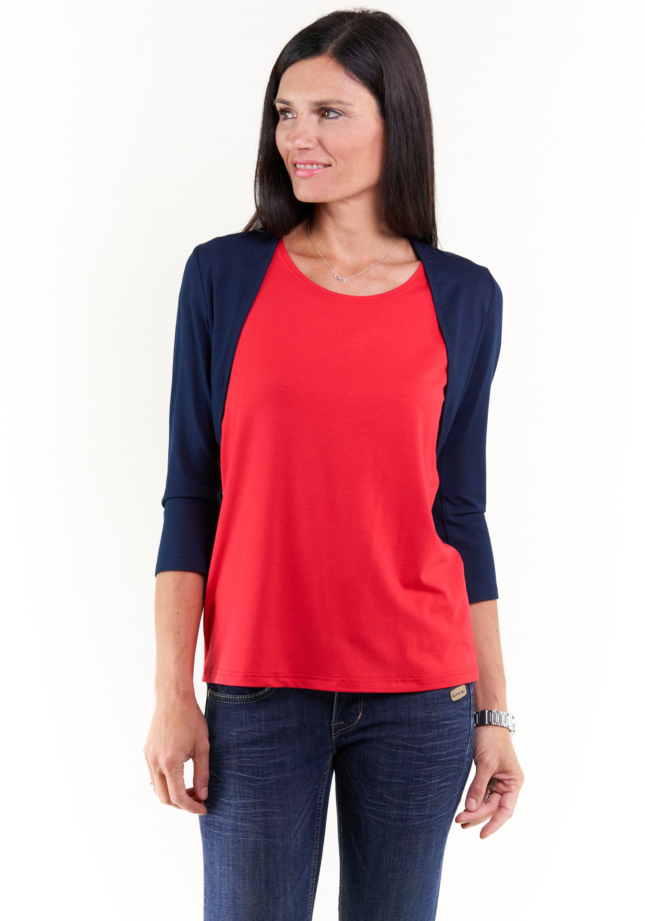 Seidel Moden Between-Season Jacket in Blue: front