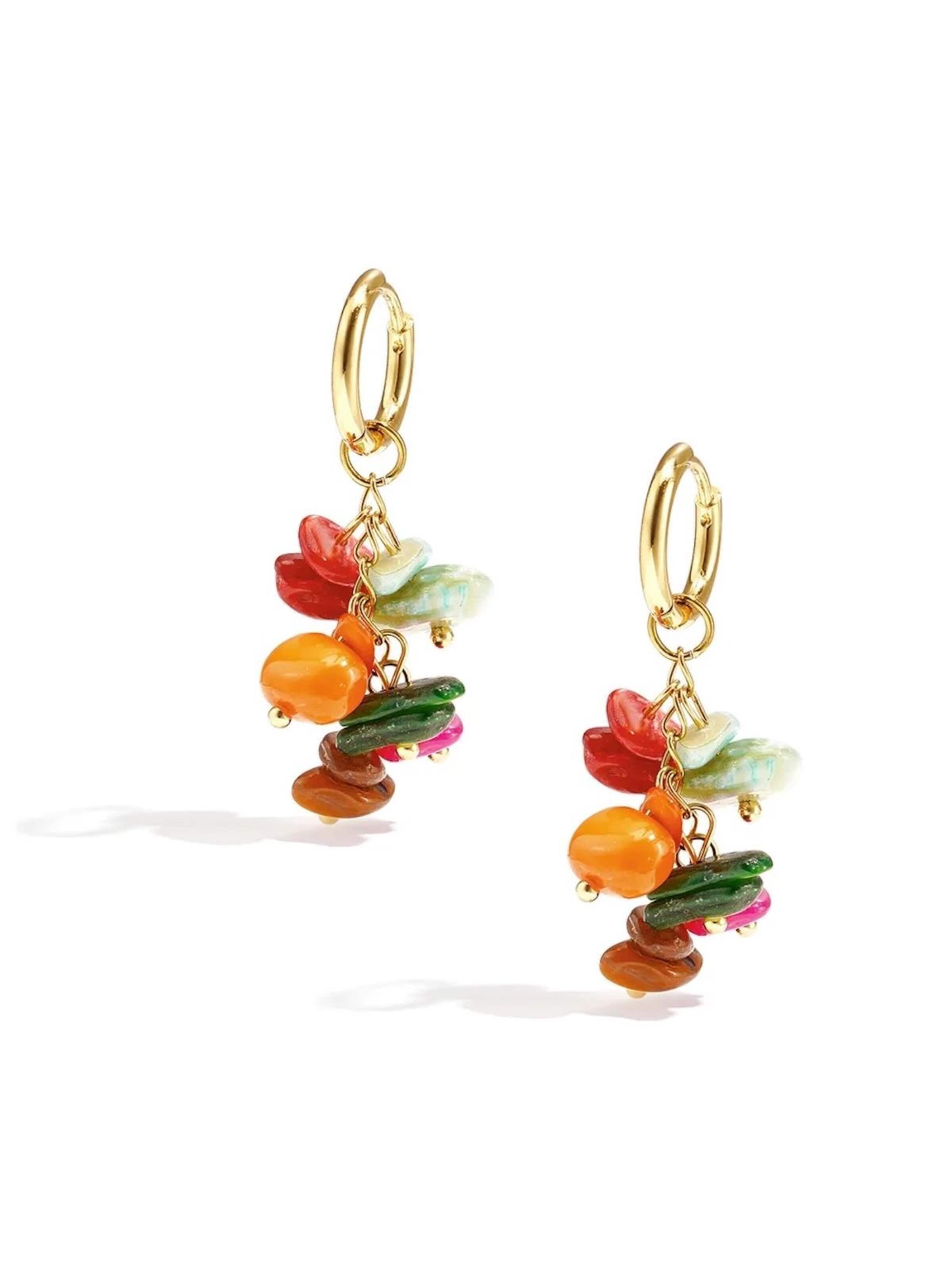 Cala Rose Earrings 'PALINA' in Gold: front
