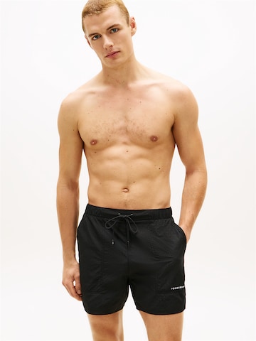 Shorts de bain Tommy Hilfiger Underwear en noir : devant