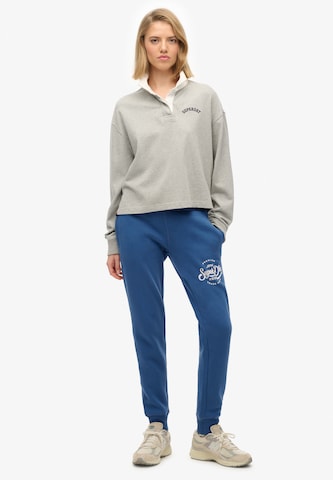 Effilé Pantalon Superdry en bleu