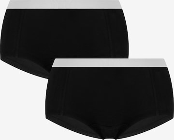 Albero Natur Boyshorts 'Bio-Baumwoll-Boyshorts – 2er Pack' in Black: front