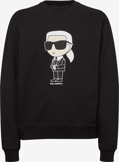 Karl Lagerfeld Sweatshirt 'Ikonik' i svart / vit, Produktvy