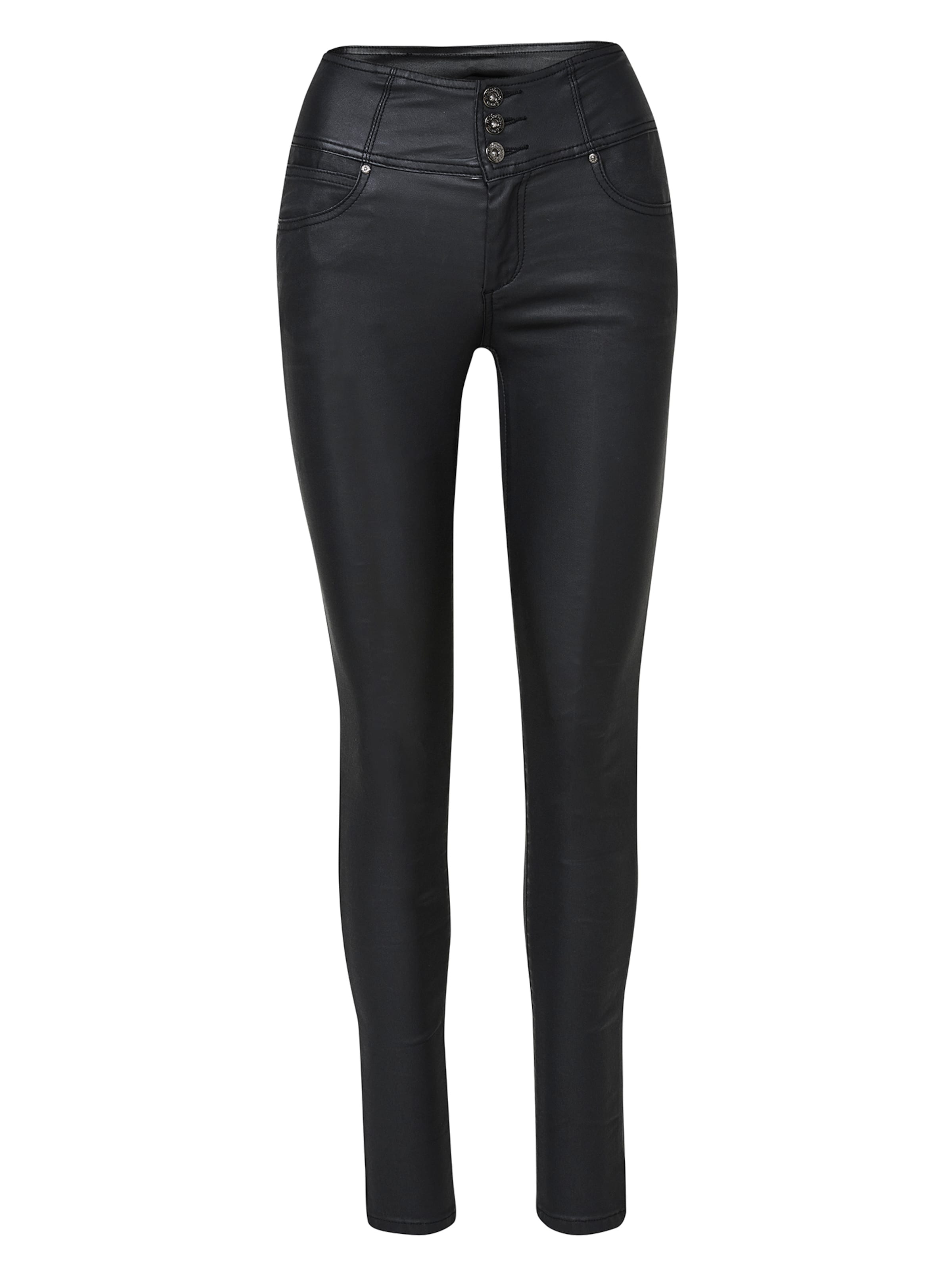 KOROSHI Skinny Hose in Schwarz: Vorderseite