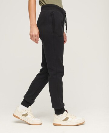 Superdry Tapered Pants 'Essential' in Black
