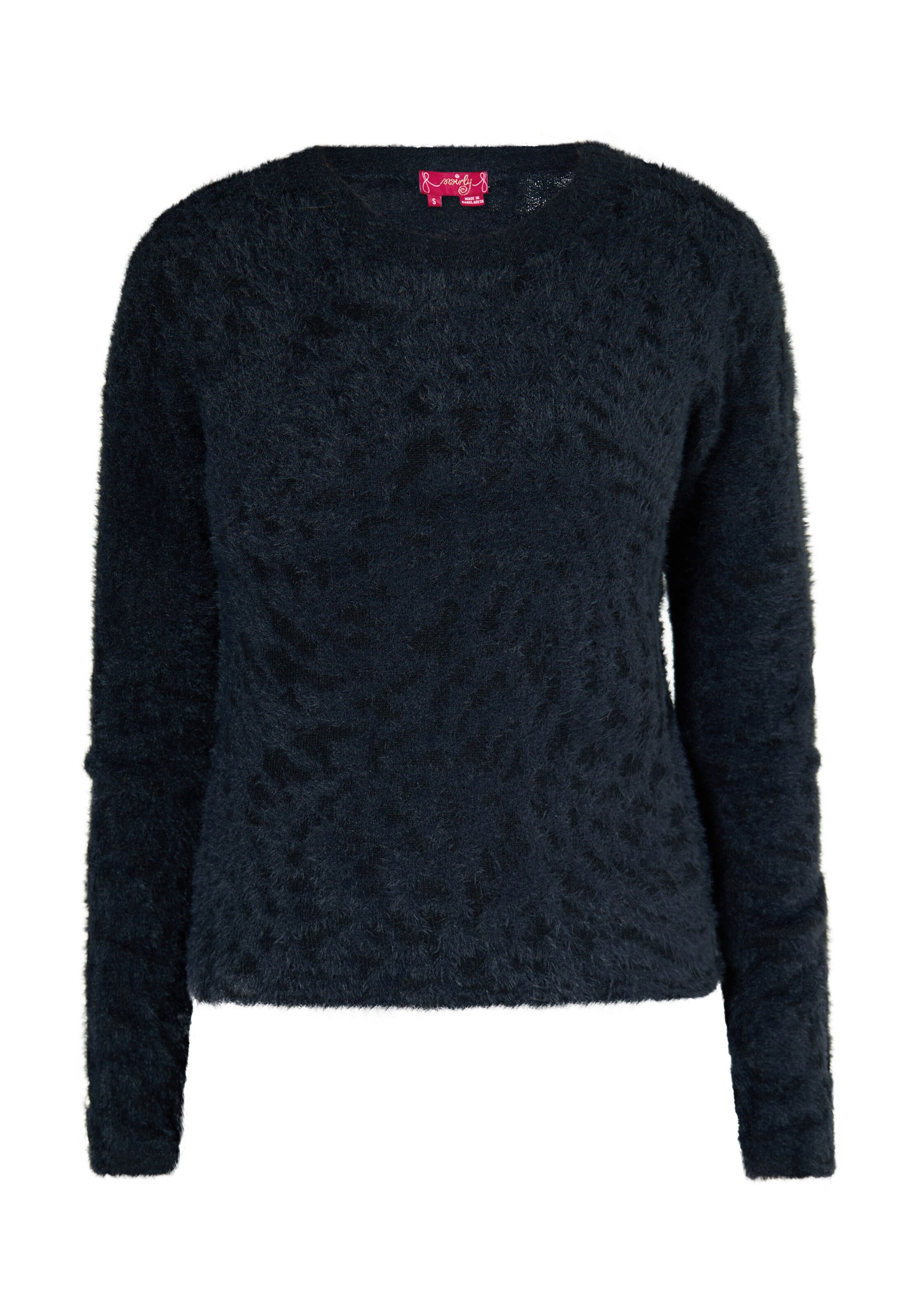 swirly Sweater in Black: front