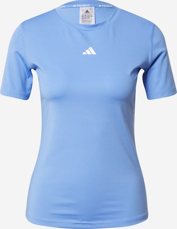 mėlyna ADIDAS PERFORMANCE Sportiniai marškinėliai: priekis