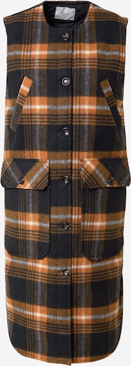 PULZ Jeans Weste 'MOLLY' in grau / dunkelorange / schwarz / weiß, Produktansicht