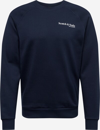SCOTCH & SODA Sweat-shirt en bleu marine / blanc, Vue avec produit