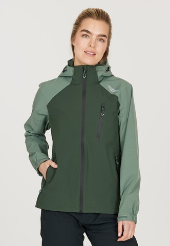 Weather Report Outdoorjacke 'Camelia' in Grün: Vorderseite